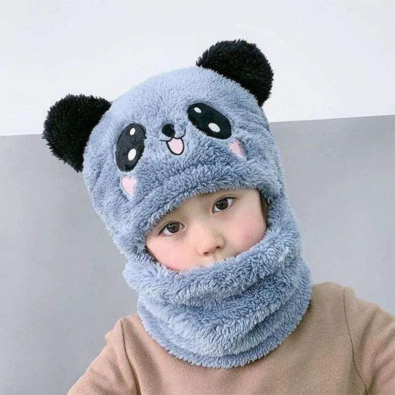 Cute Cartoon Scarf & Hat Set